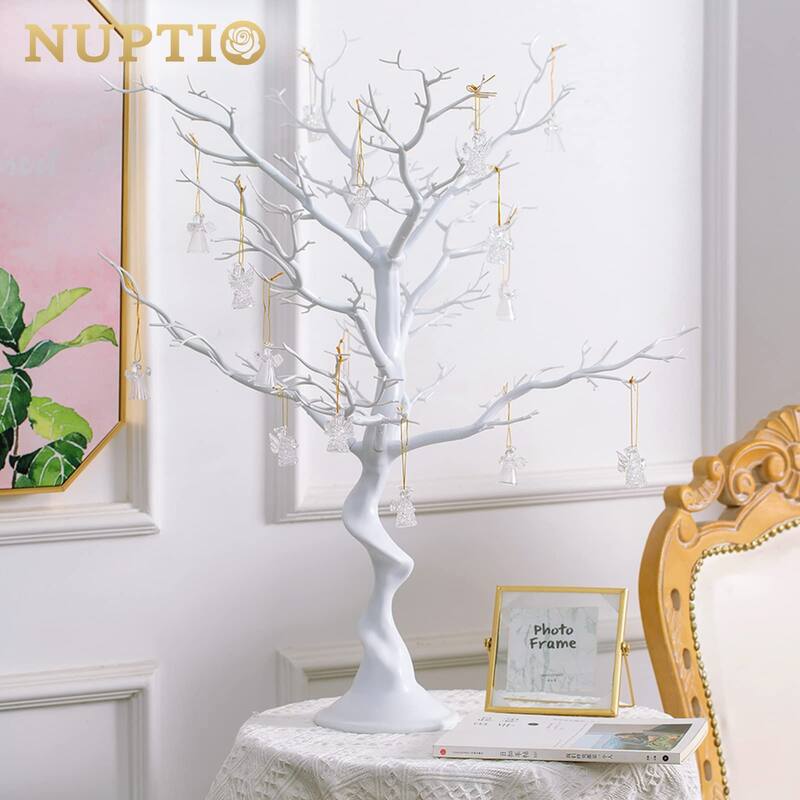 2Pcs White Christmas Tree Branch Artificial Manzanita Tree for Tables