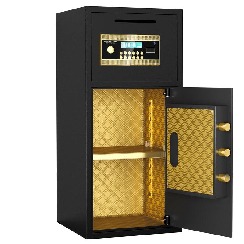 Large Double-door Coin-operated Safe,Digital Security Safe with Fireproof and Waterproof Bag,7.0 Cubic Feet Safe Box
