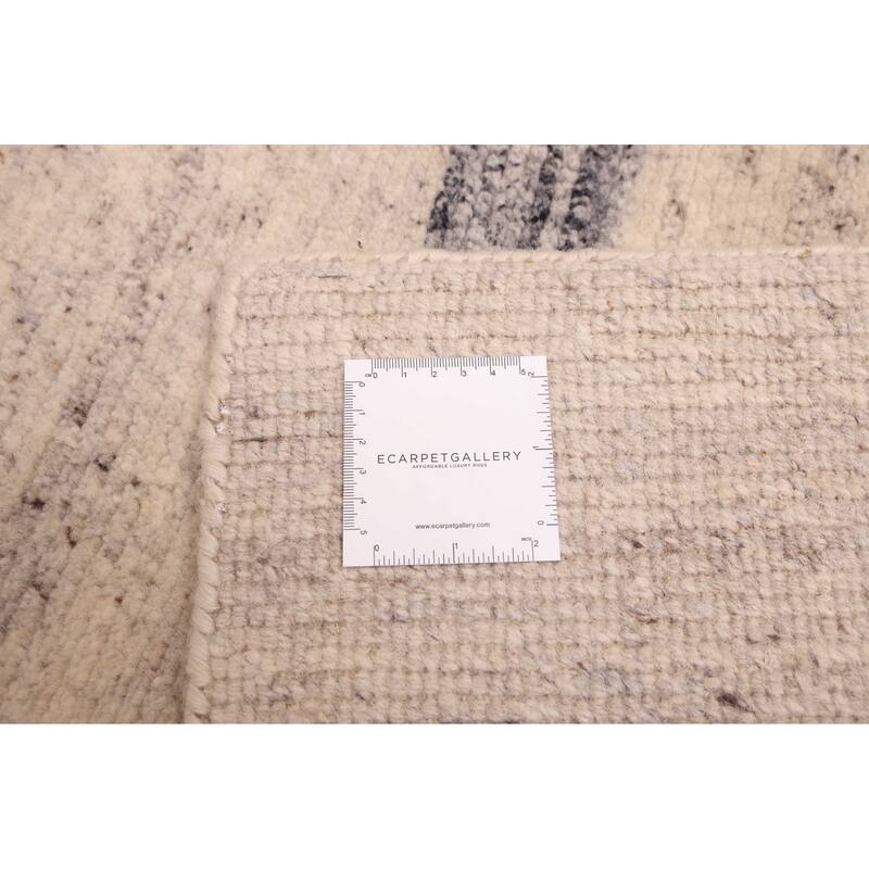 ECARPETGALLERY Hand-knotted Opulence Light Grey Wool Rug - 8'0 x 9'8