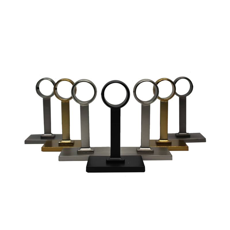 Linen Avenue Curtain Rod Decorative Drapery Bracket Rectangle Base