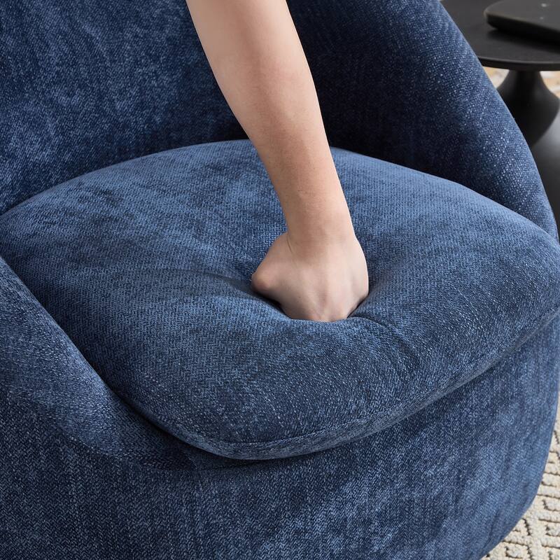 360° Swivel Chenille Upholstered Barrel Accent Chair Armchair - 30.3"W x 28.7"D x 29.5"H