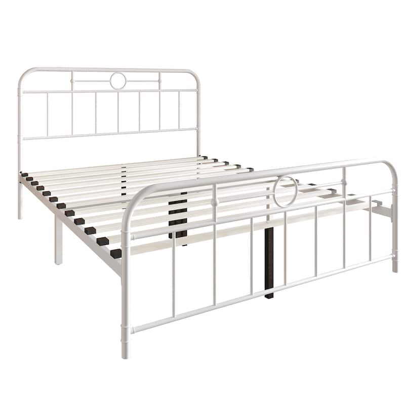 CraftPorch Minimalist Curved Edge Metal Platform Bed