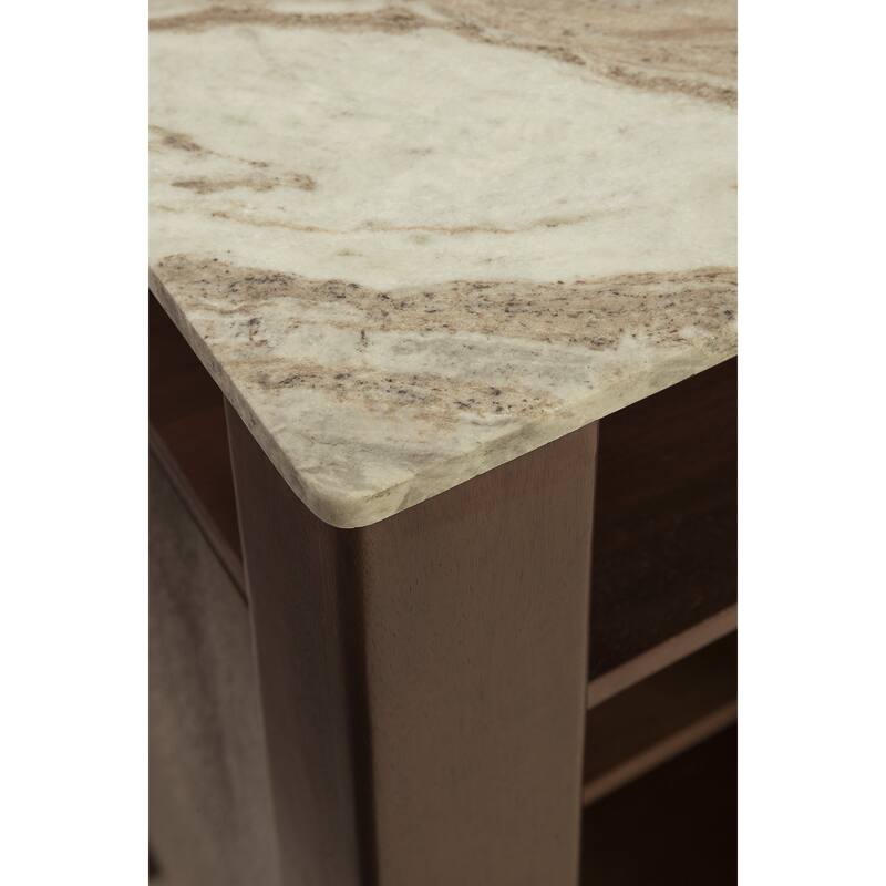 Signature Design by Ashley Tobinville Dark Brown/Gray Accent Cabinet - 67.5" W x 15.63" D x 30.25" H