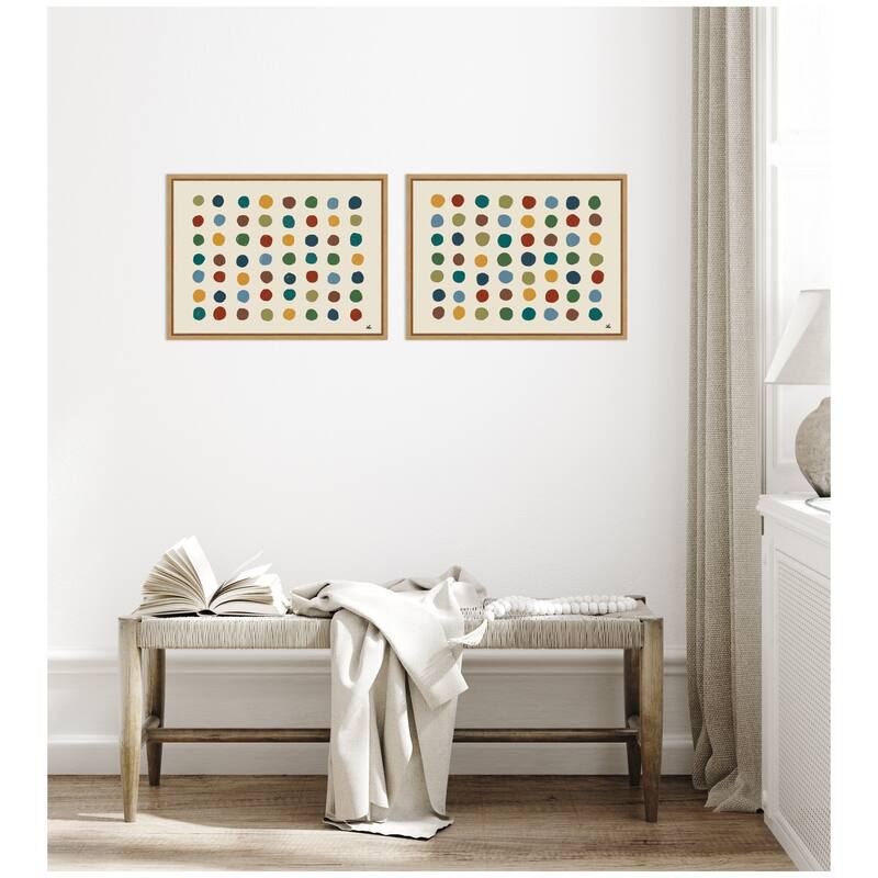 Kate and Laurel Meditation 3 2 Piece Framed Canvas Wall Art Set by Kelly Knaga