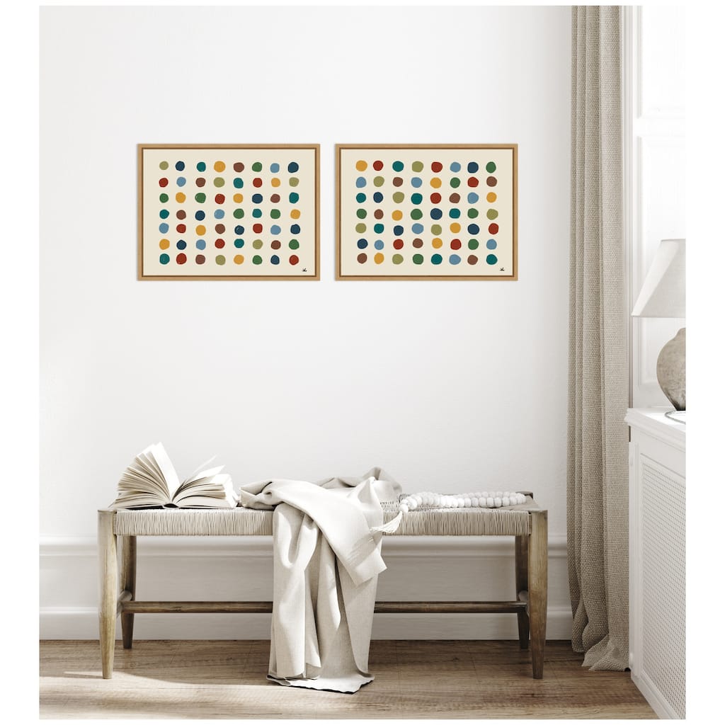 Kate and Laurel Meditation 3 2 Piece Framed Canvas Wall Art Set by Kelly Knaga