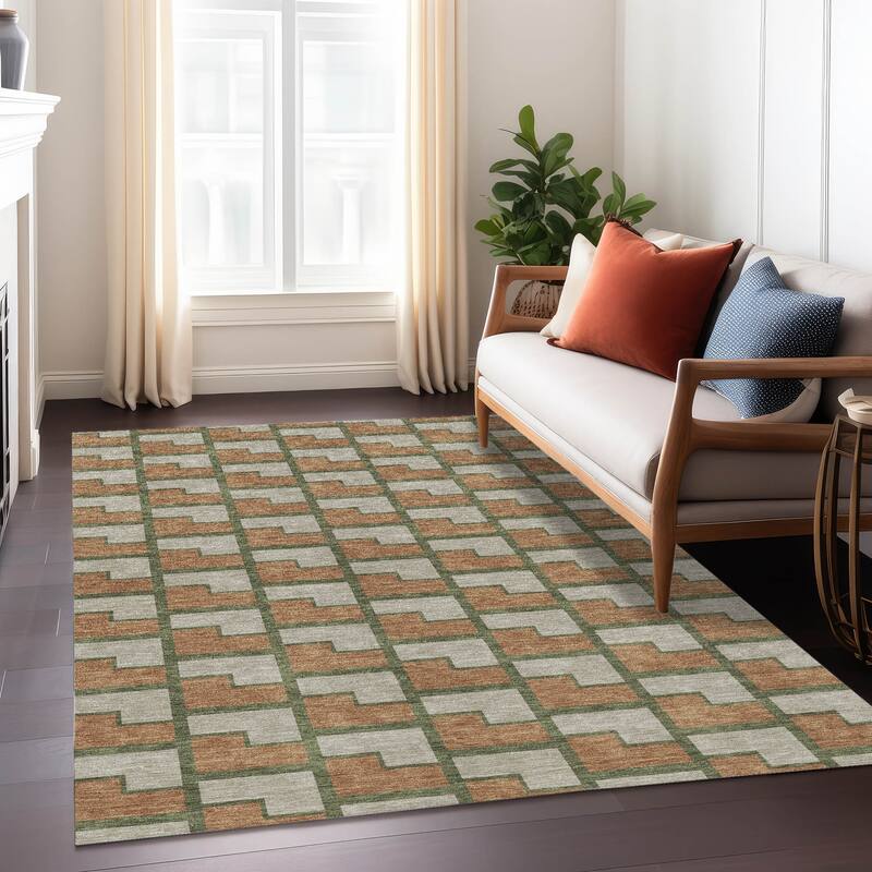 Machine Washable Indoor/ Outdoor Modern Cody Chantille Rug