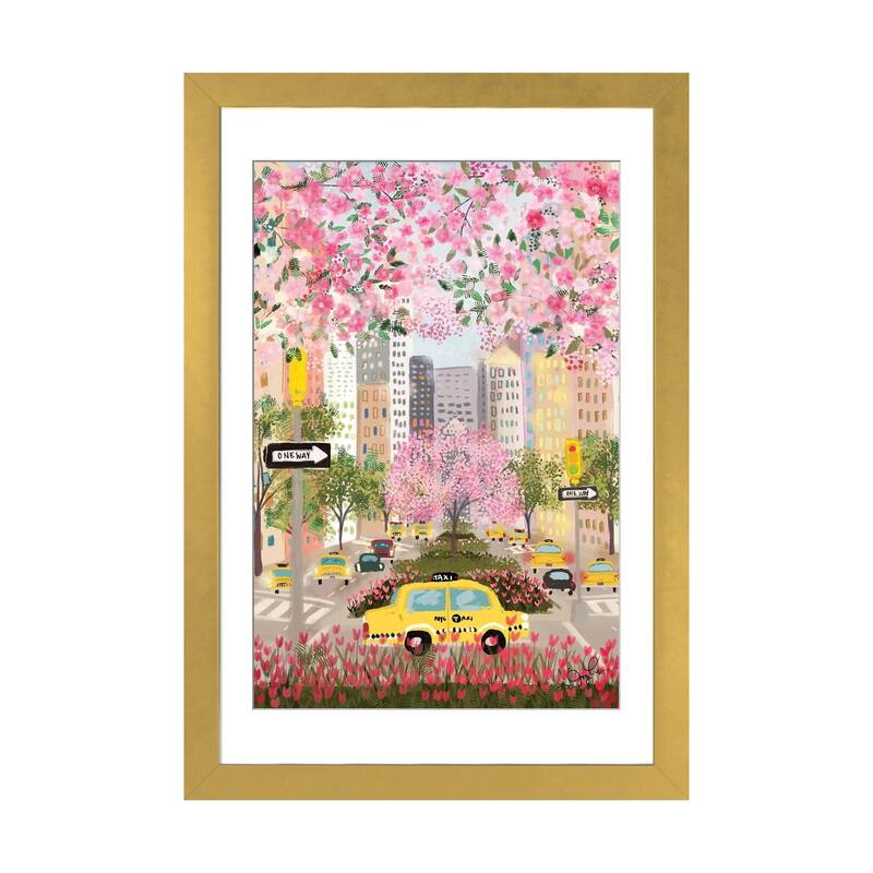 iCanvas "Park Avenue" by Joy Laforme - Gold - 24x16x1