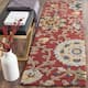 SAFAVIEH Handmade Blossom Nelia Modern Floral Wool Rug - 2'3" x 10' Runner - Red/Multi