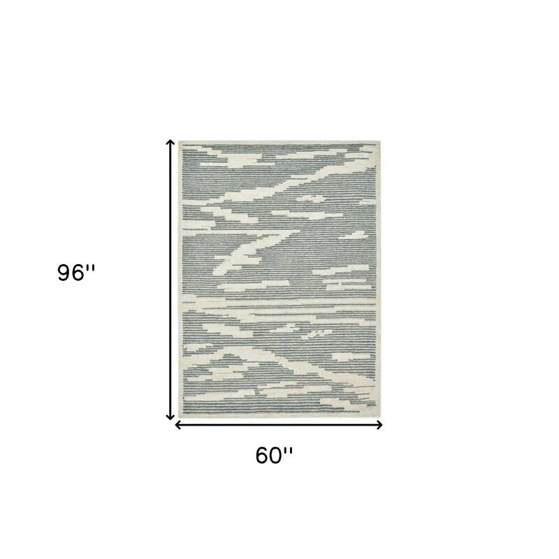 HomeRoots Abstract Lodge Rectangle Area Rug