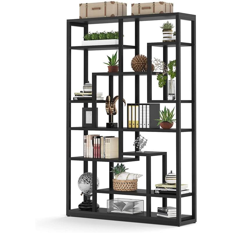 Bookshelf Black,Storage Rack Bookcase for Living Room