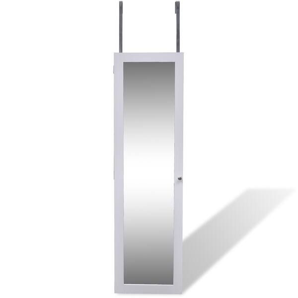 Shop Vidaxl Wall Jewelry Cabinet With Mirror And 2 Door Hangers