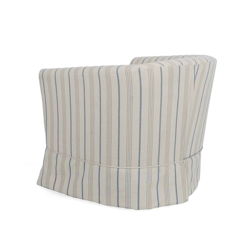 Beige Fabric Swivel Chair 28W x 28.75D x 27H Comfortable Rotating Seat