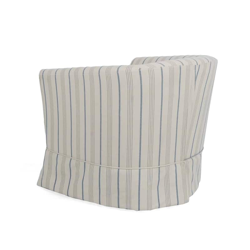 Swivel Accent Chair, Upholstered Square Chair, Swivel Barrel Reading Chair with Thick Padded Cushion, Arm Chair for Living Room