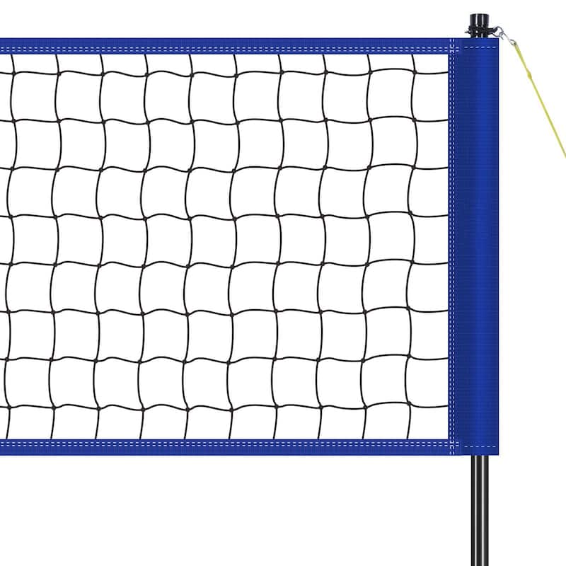 Blue Steel and PE Adjustable Volleyball Net Set,Portable and Weatherproof