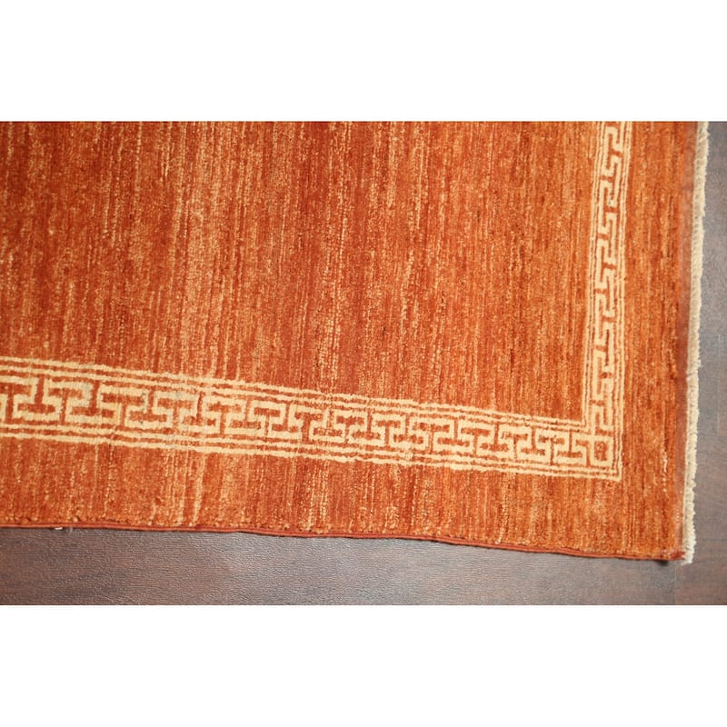 Orange Gabbeh Kashkoli Runner Rug Wool Hand-knotted Oriental Carpet - 2'7" x 9'3"