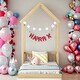 preview thumbnail 20 of 25, House-Style Funny Twin House-shaped Roof Headboard Floor Kids Furniture Bed Kidsbed, Grey