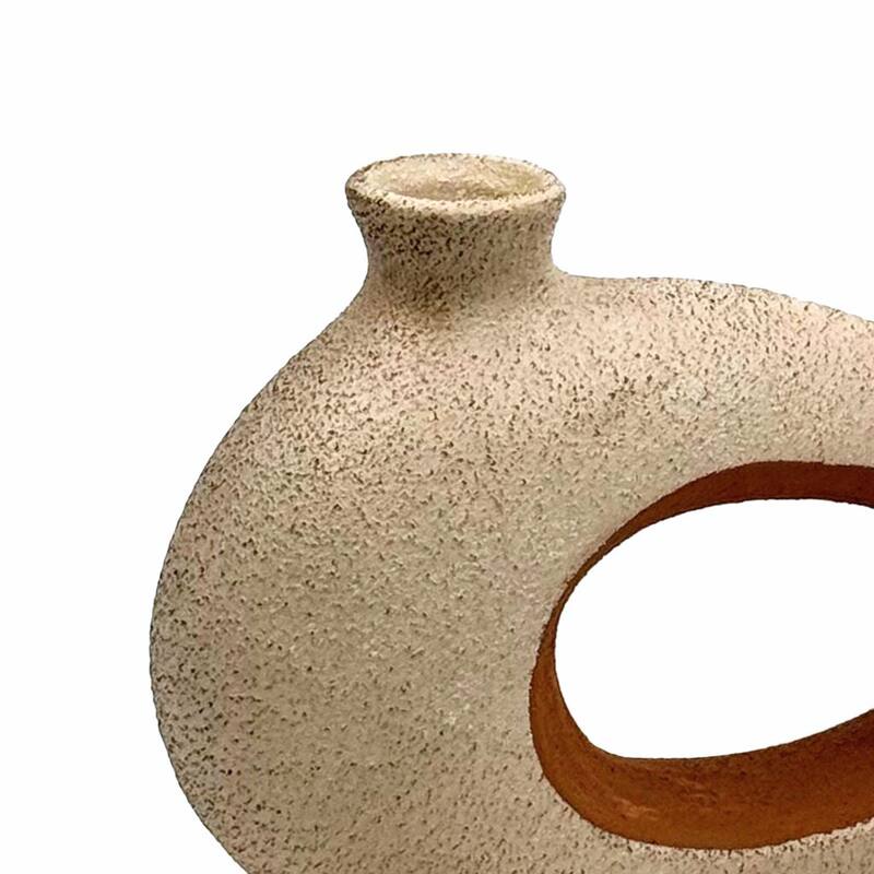 Set of Two Ancient Elegance Ceramic Vases in Brown