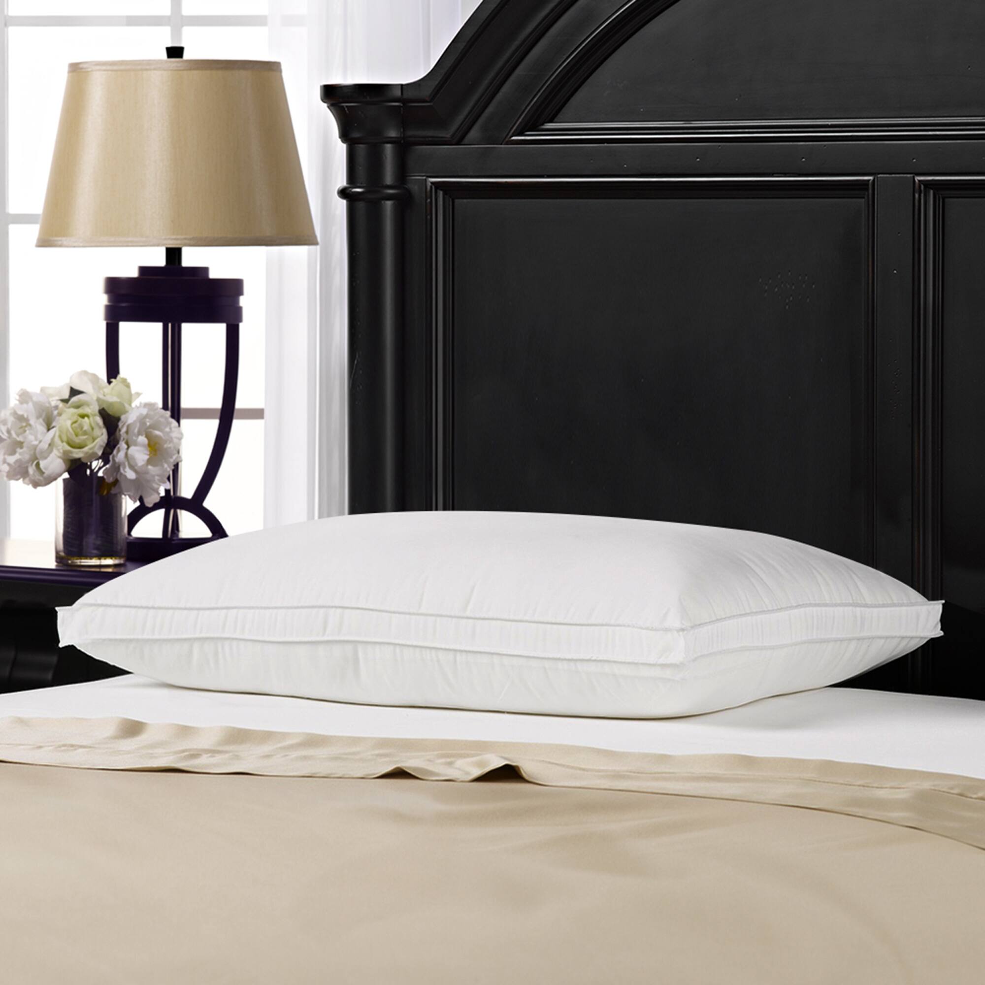 Gusseted Firm Plush Down Alternative Side/Back Sleeper Pillow White