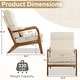 preview thumbnail 45 of 105, High Back Solid Wood Armrest Backrest Leisure Chair Accent Chair