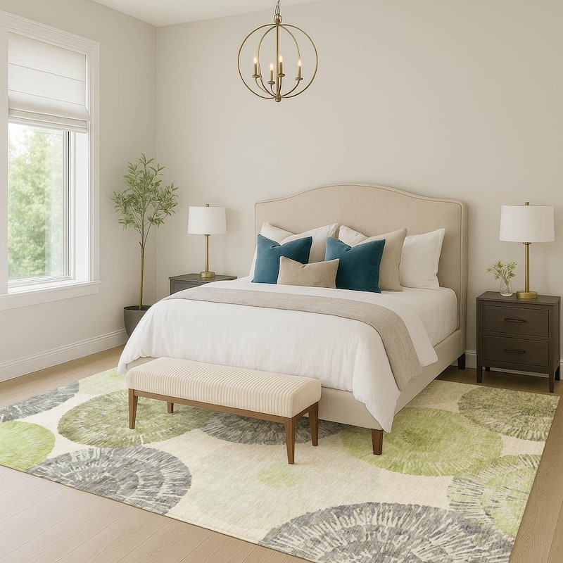 Machine Washable Indoor/ Outdoor Contemporary Devaughn Chantille Rug