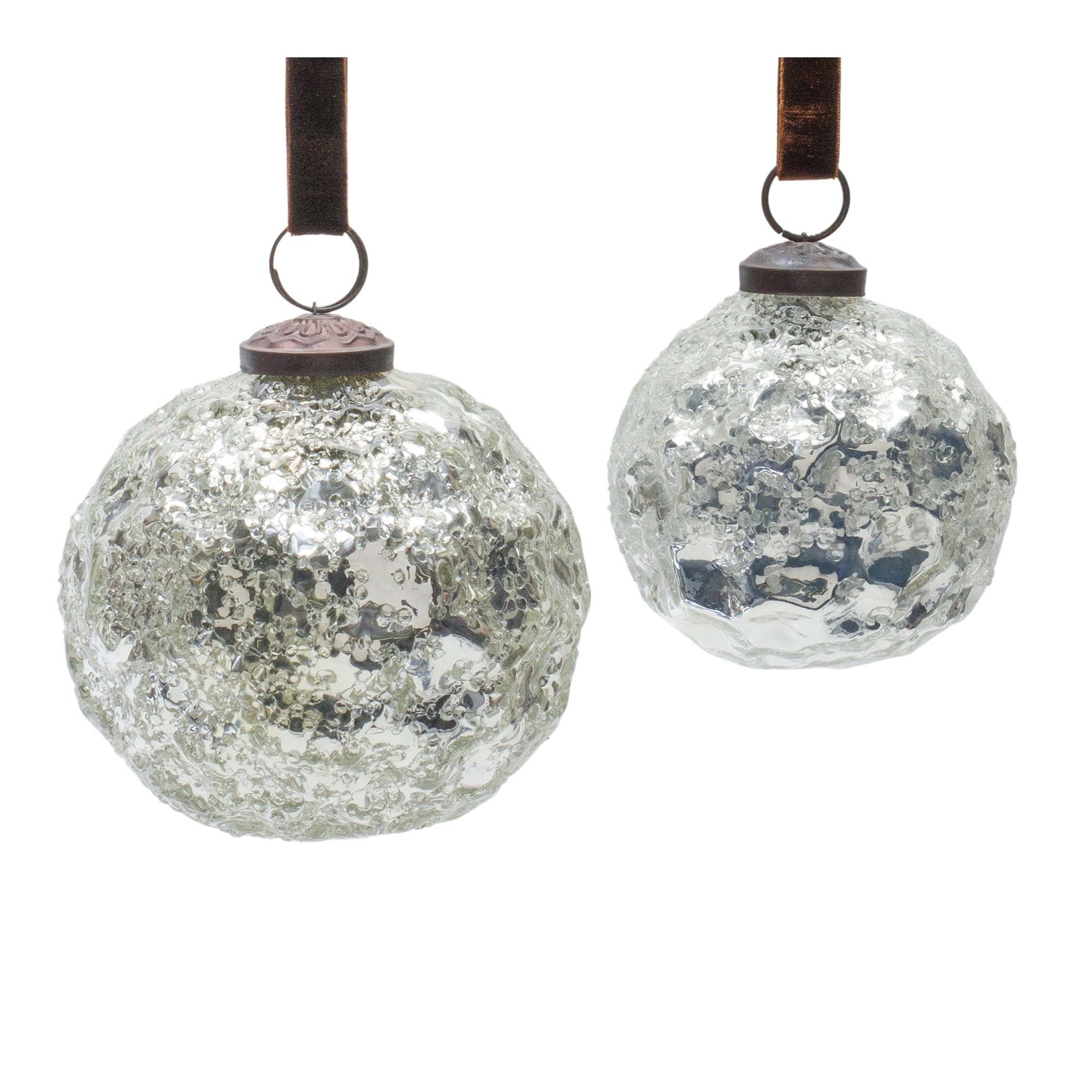 Velvet Ornaments With Silver Glitter (Asstd) (12/Disp) - Set of 12 - Bed  Bath & Beyond - 36112617