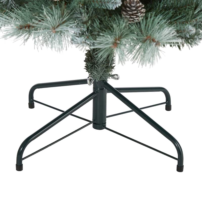 6Ft Mountain Pine Christmas Tree with Lights - Holiday Decor, Artificial Tree, Festive Holiday Tree, White Pine Tree