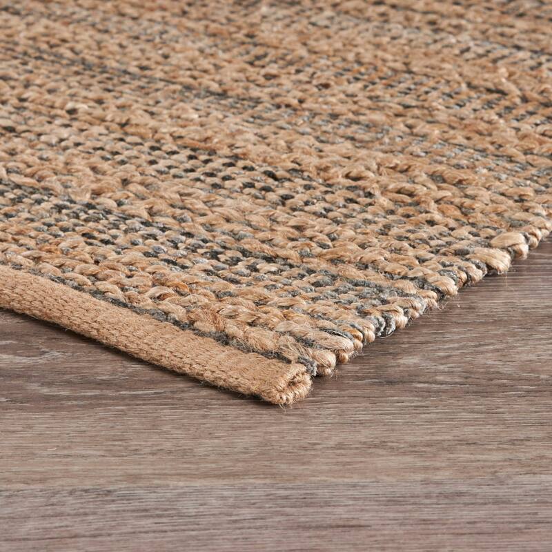 Sevita Interwoven Gray Organic Jute Reversible Accent Rug - 2'0" x 3'0"