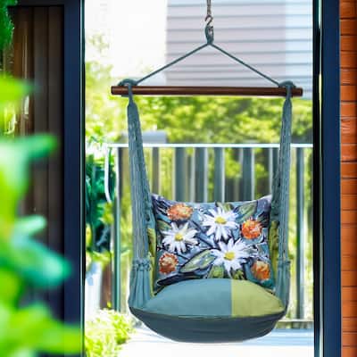 Magnolia Casual Swing Set 4 piece - Meadow Mist Stripe w/ Floral Impressions