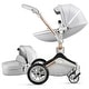 preview thumbnail 1 of 1, Hot Mom Stylish Baby Stroller: F23 Height-Adjustable Seat and Reclining Baby Carriage Grey