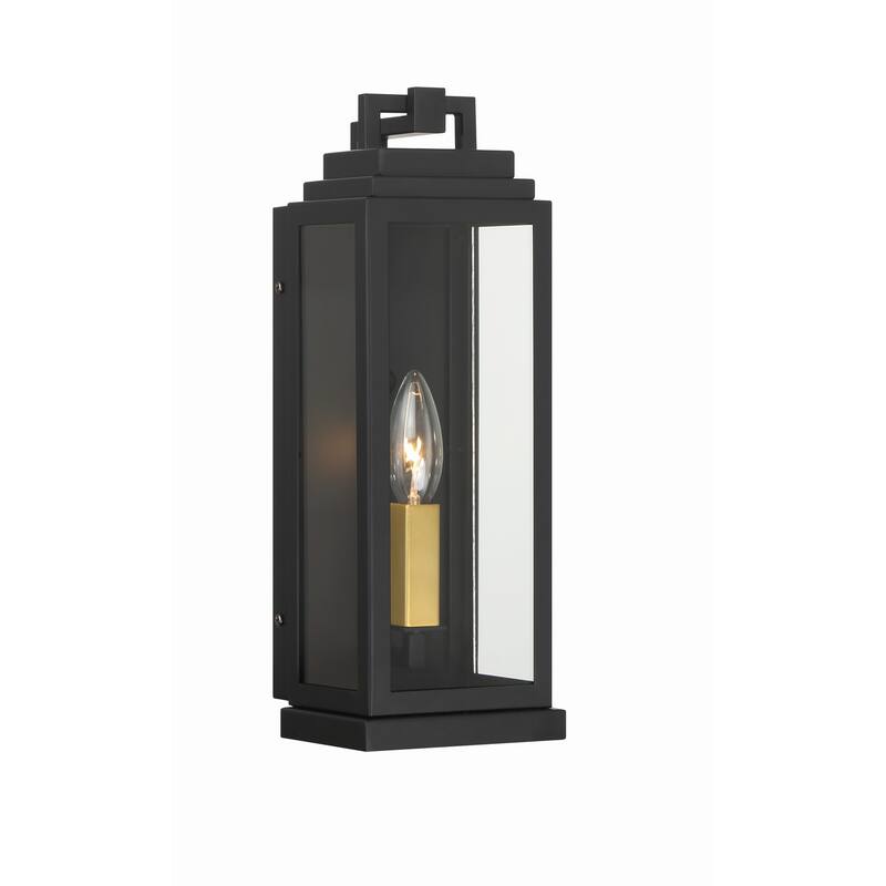 Aspen 1 Light Matte Black Outdoor Sconce - 5"W x 14"H x 4.5"D
