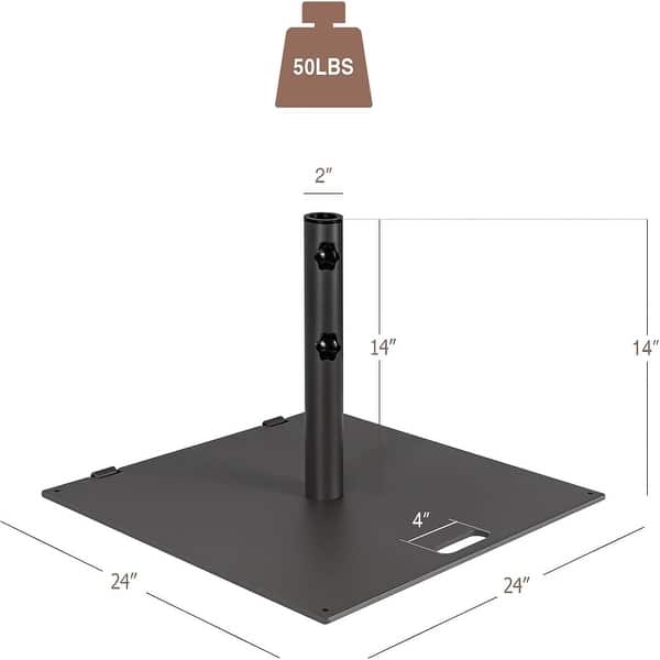 2.5 patio umbrella stand Patio Umbrella Base Portable Outdoor Umbrella Base Stand w/ 2 Wheels