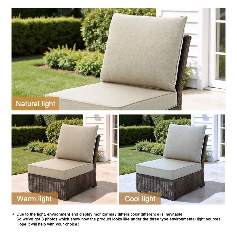 4.7" Thick Sunbrella Outdoor Cushion Set with Back and Seat Cushion
