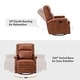 preview thumbnail 61 of 88, Echidna 29.6" Transitional Genuine Leather Swivel Rocker Nursery Chair with Nailhead Trim by HULALA HOME
