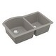 preview thumbnail 11 of 64, Karran Undermount Quartz 32 in. 60/40 Double Bowl Kitchen Sink Kit