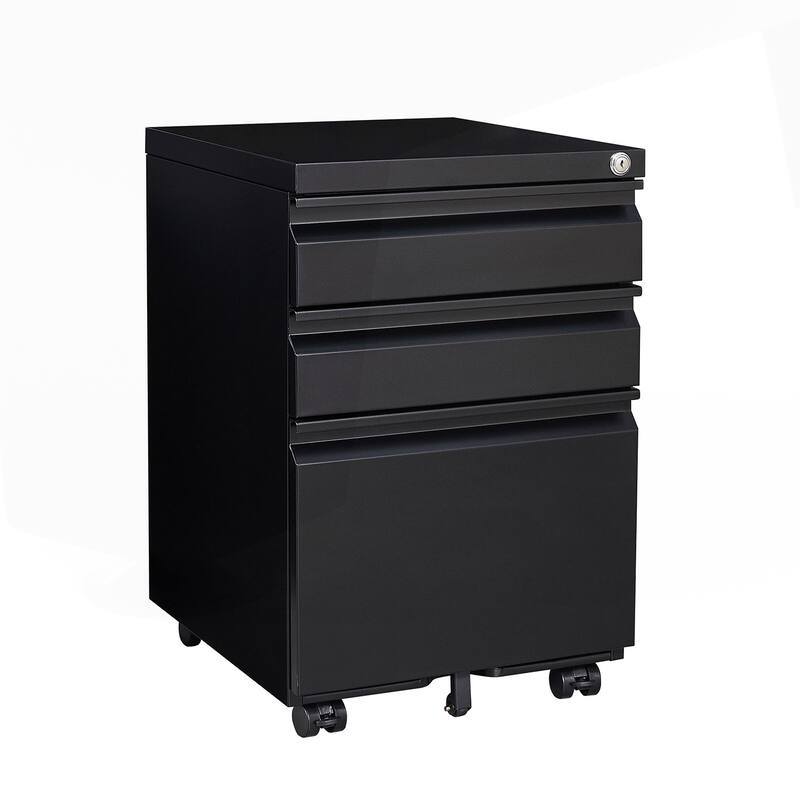 Versatile Lockable Mobile Filing Cabinet for Office and Study, Enhancing Organization