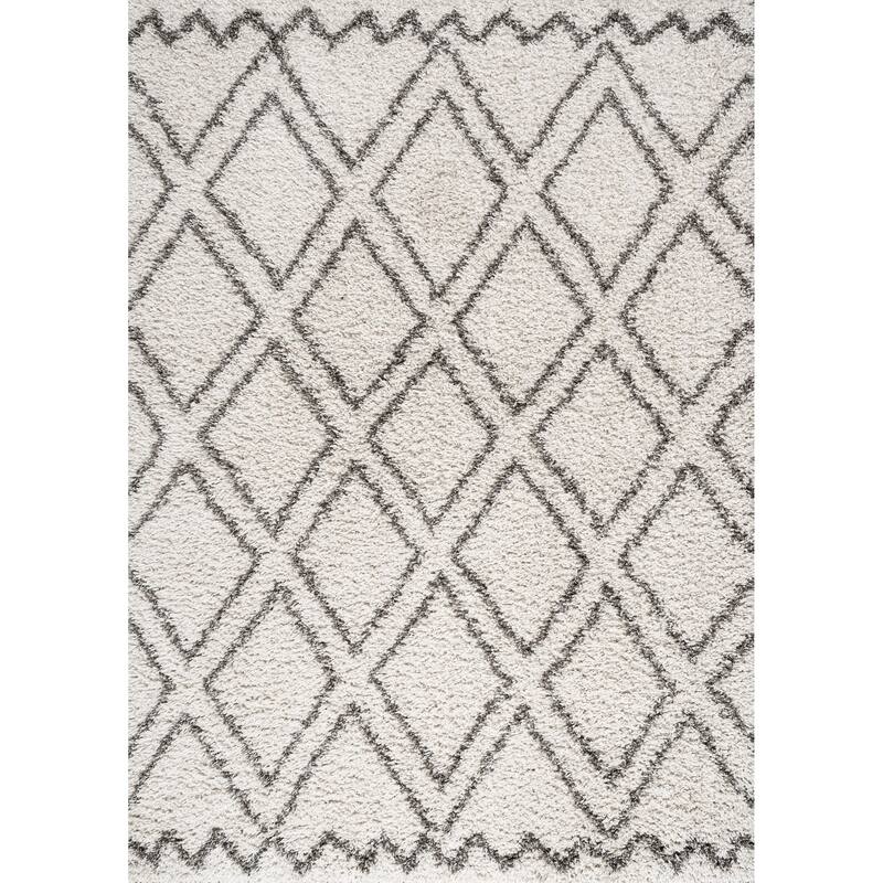 JONATHAN Y Algaida Diamond Trellis Shag Area Rug