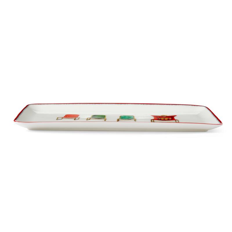 Kit Kemp for Spode Doodles Sandwich Platter - 12 Inch x 6 Inch