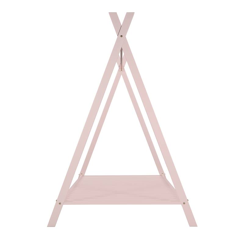 Metal House Bed Tent Bed Frame Twin Size Play Floor Bed with Slat