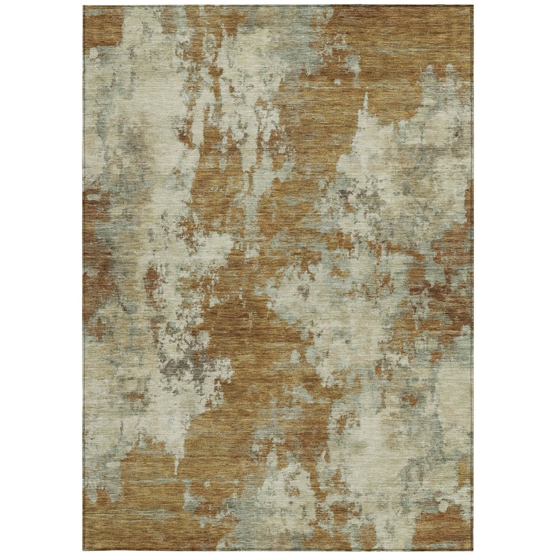 HomeRoots Abstract Transitional Rectangle Outdoor Rug