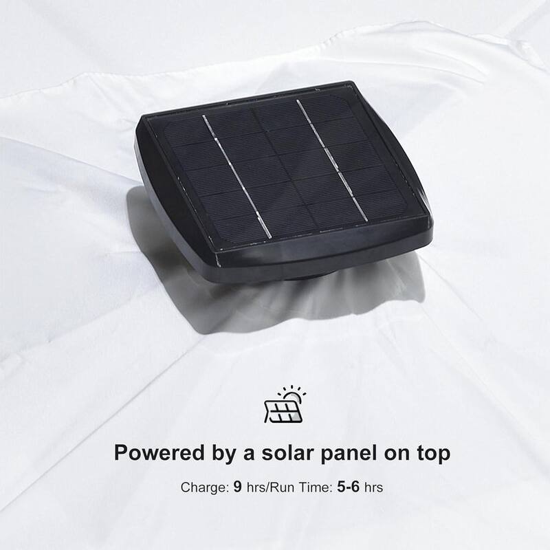 PURPLE LEAF 10 ft Square 360 Degree Rotation Patio Cantilever Umbrella