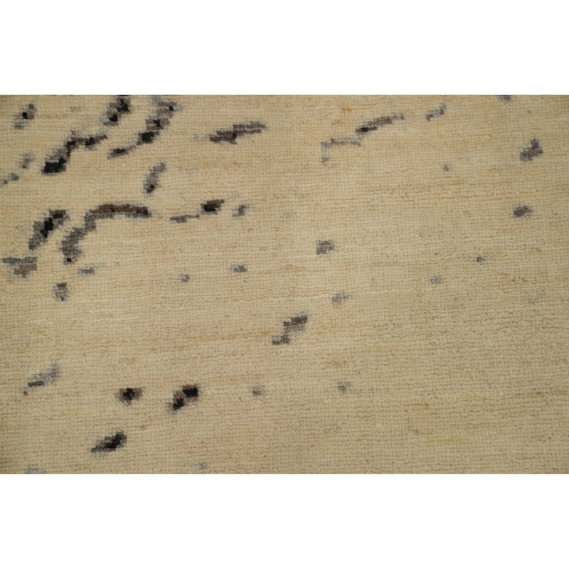 Hand Knotted Modern Wool Multi-Colored Abstract Area Rug - 8' 6'' X 6' 1''