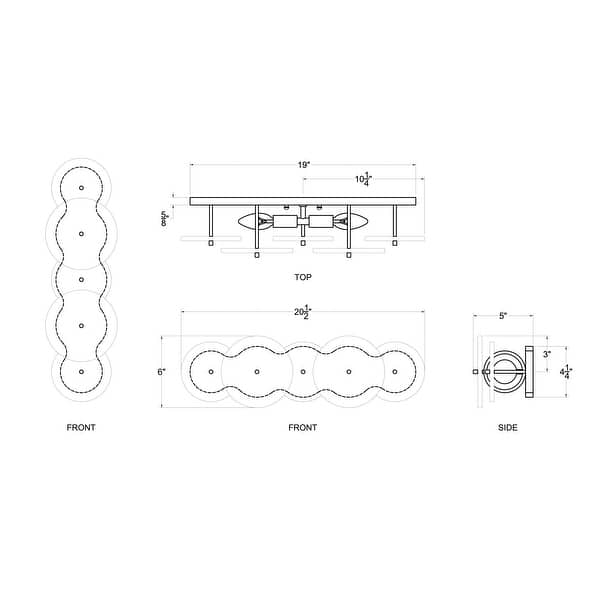 dimension image slide 1 of 2, Varaluz Cosmos Bathroom Vanity Light - 20.5"W