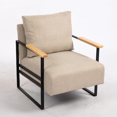 Linen Metal Arm Chair