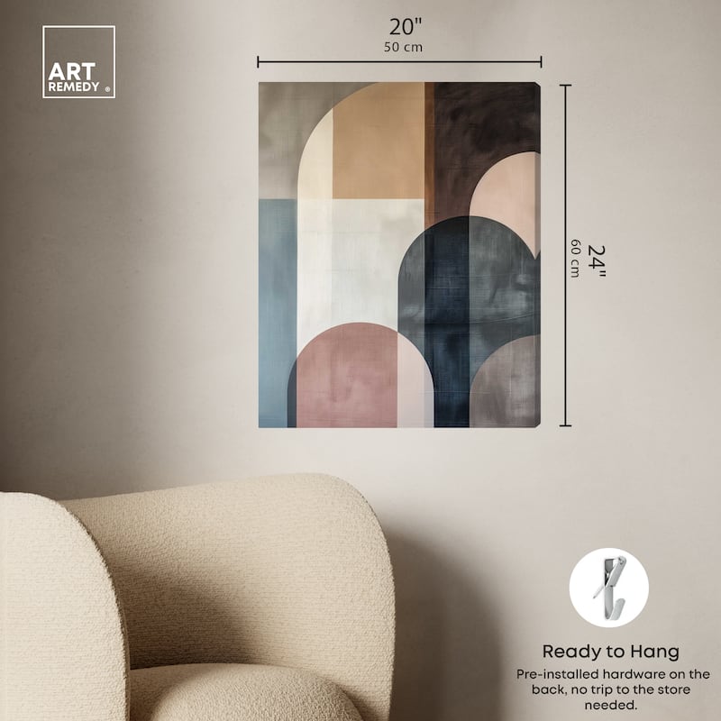 Art Remedy Lost In Transformation Gallery Wrapped Abstract Shapes 1 Piece Canvas Wall Art