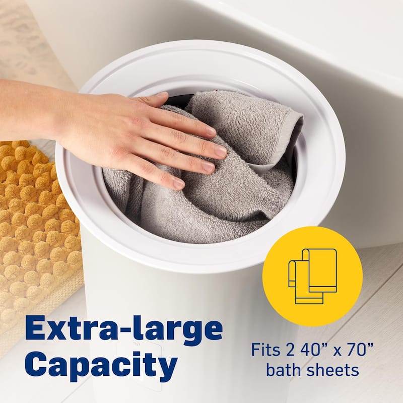 LiveFine Towel Warmer Large Bucket Style Luxury Heater with LED Display - Grey