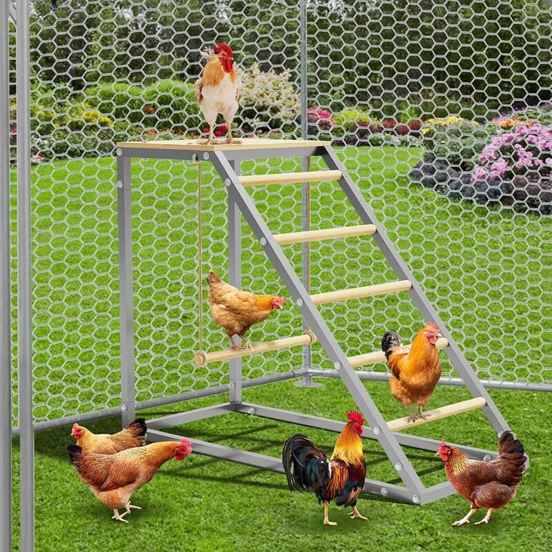 Chicken Perch for Coop for Backyard Farm Chickens in Coop - 37.6"x15.7"x27.5"