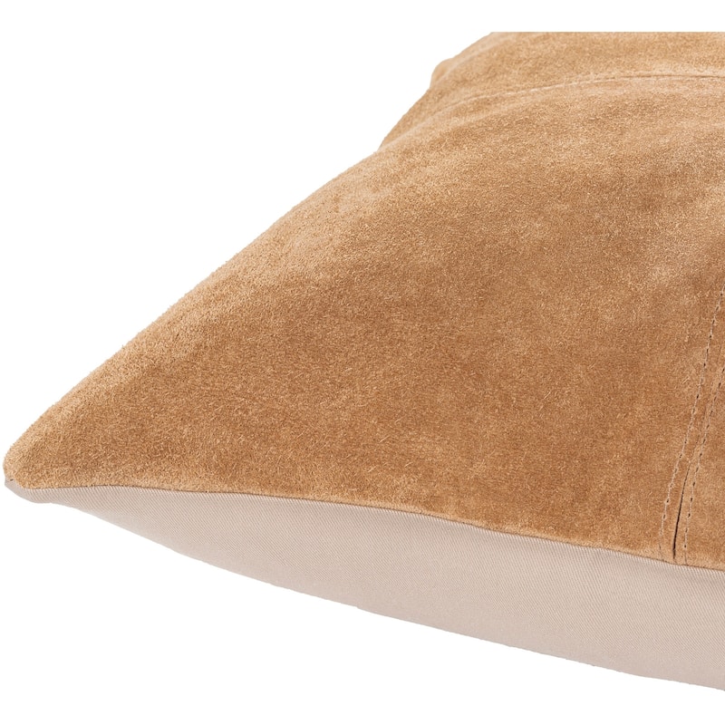 Rhiannen Suede Four Square Stiched Throw Pillow