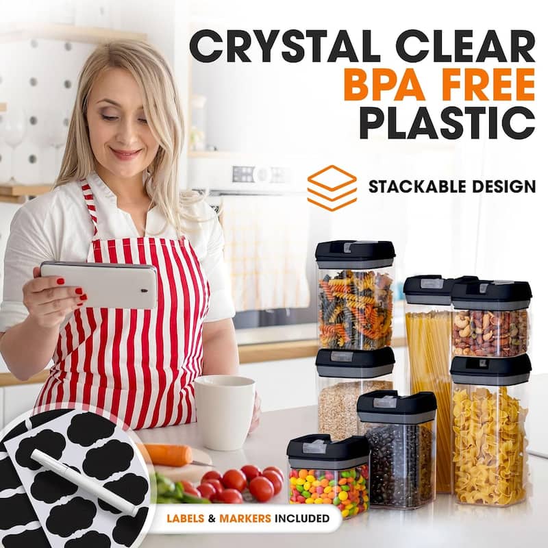 Cheer Collection 7-piece Stackable Airtight Food Storage Container Set