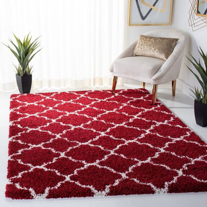 SAFAVIEH Hudson Shag Vitchka Glam Trellis 2-inch Area Rug