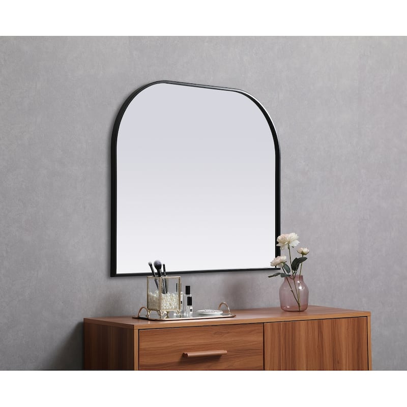Indigo Home Metal Frame Arch Mirror 36x30 Inch